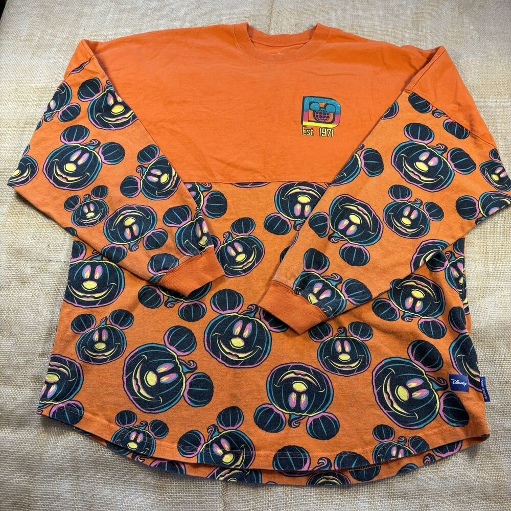 Walt Disney World Mickey Mouse Pumpkin Halloween Spirit Jersey 2023 Size XL - Picture 1 of 8